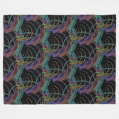 Crane Operator Crane Verzerrung Colorful Crawler Fleecedecke (Vorderseite (Horizontal))