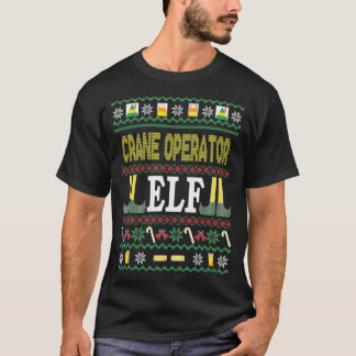 Crane Operator Elf Funny Weihnachtsgeschenk T-Shirt