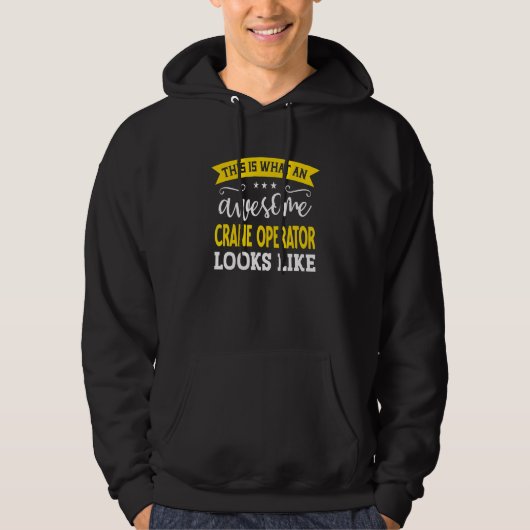 Crane Operator Job Title Employee Worker Crane Ope Hoodie (Vorderseite)