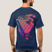 CRANE OPERATOR NORDAMERIKA JIGSAW PUZZLE MAP T-Shirt (Rückseite)