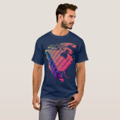 CRANE OPERATOR NORDAMERIKA JIGSAW PUZZLE MAP T-Shirt (Vorne ganz)