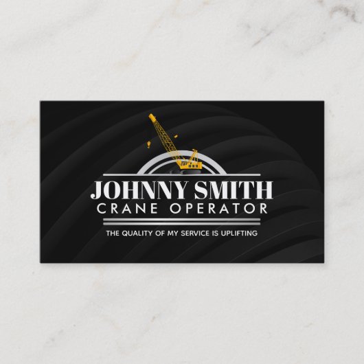 Crane Operator Slogans Business Cards Visitenkarte (Vorderseite)