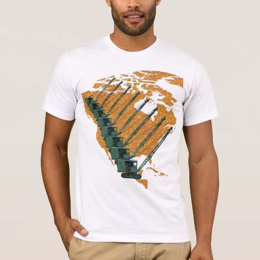 CRANE OPERATOR US MAP JIGSAW PUZZLE OPERATOR T-Shirt (Vorderseite)