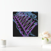 CRANE OPERATOR US MAP NEON SEHEN CRAWLER CRANE QUADRATISCHE WANDUHR (Zuhause)