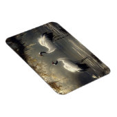 Crane Pair in einem Misty Marsh Flexible Magnet (Rechte Seite)