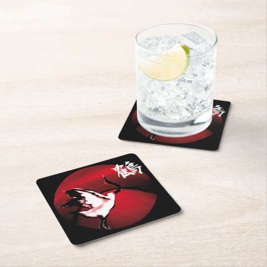 Crane Rechteckiger Pappuntersetzer (Vor Ort)