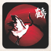 Crane Rechteckiger Pappuntersetzer (Vorderseite)