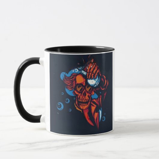 🔥 Crâne rouge artistique Tasse (Links)