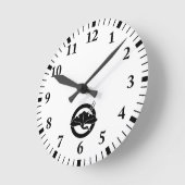 Crane-shaped ginkgo leaf on a circle runde wanduhr (Winkel)