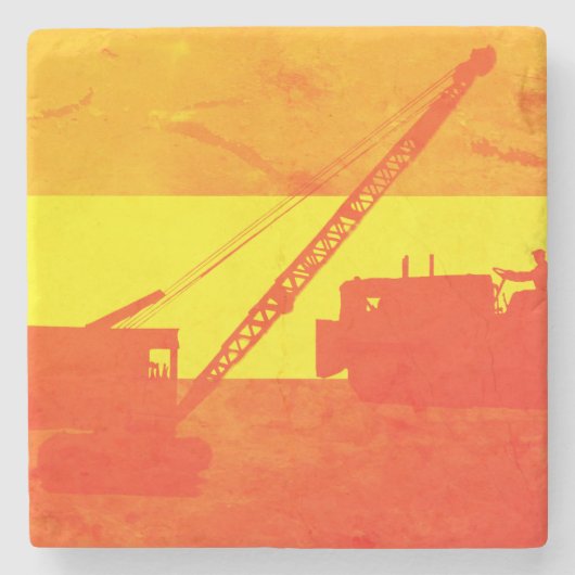 Crane Shovel OPERATION ENGINEER Art Bulldozer Steinuntersetzer (Vorderseite)