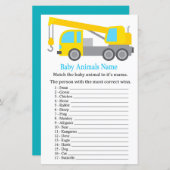 Crane Truck Baby Animes Name Game (Vorne/Hinten)