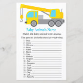 Crane Truck Baby Animes Name Game (Vorderseite)