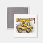Crane Truck Square Magnet (Vorderseite/Rückseite)