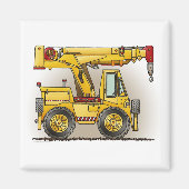 Crane Truck Square Magnet (Vorne)