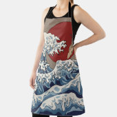 Crane und japanische Wave Illustration Traditionel Schürze (InSitu)