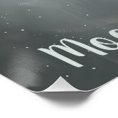 Crane-Vogel-Baby schläft auf dem Mond Poster (Ecke)