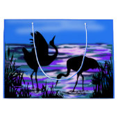 Cranes Bird Gift Bag - Liebe Dance Große Geschenktüte (Vorderseite)