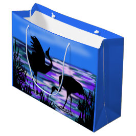 Cranes Bird Gift Bag - Liebe Dance Große Geschenktüte