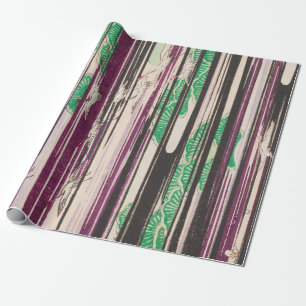Cranes over Forests Vintage Japanese Retro Pattern Geschenkpapier