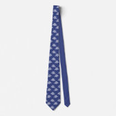 Cranes Pattern Blue Krawatte (Vorderseite)