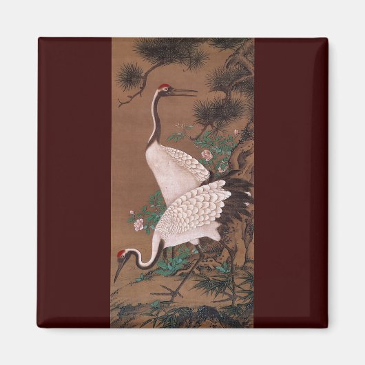 Cranes, Watanabe Shuseki, japanische Kunst Magnet (Vorne)