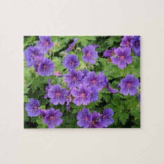 Cranesbill Geranium Floral Jigsaw Puzzle (Horizontal)