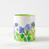 Cranesbill Lila Wildblumen Zweifarbige Tasse (Mittel)