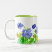 Cranesbill Lila Wildblumen Zweifarbige Tasse (Links)