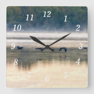 Cranflughalle Quadratische Wanduhr