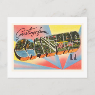 Cranford New Jersey NJ Vintage Travel Postcard- Postkarte