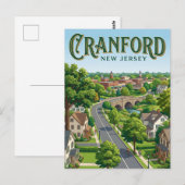 Cranford New Jersey Postkarte (Vorne/Hinten)