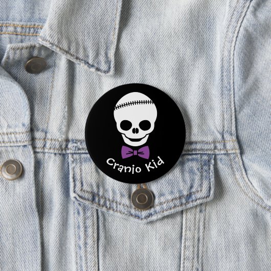 Cranio Kid Boy Skull mit Lila Bowtie Button (Beispiel)