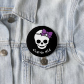 Cranio Kid Girl Skull mit Lila Bowtie Button (Beispiel)