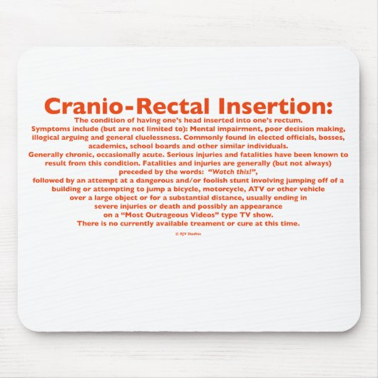 Cranio-Rectal Insertion Mousepad (Vorne)