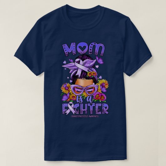 Craniosynostosis Awareness Mama Kämpfer chaotische T-Shirt (Design vorne)