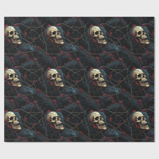 Cranium Canopy Halloween Wrapping Paper Geschenkpapier (Flach)