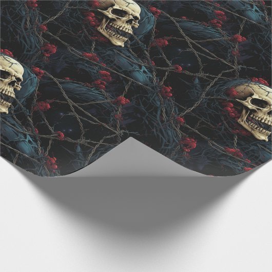 Cranium Canopy Halloween Wrapping Paper Geschenkpapier (Ecke)