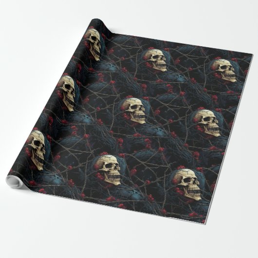 Cranium Canopy Halloween Wrapping Paper Geschenkpapier (Ungerollt)