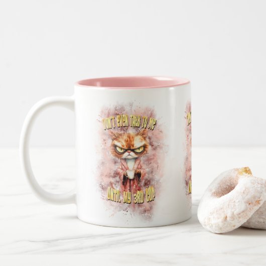 Cranka mit Kaffee Zweifarbige Tasse (Mit Donut)