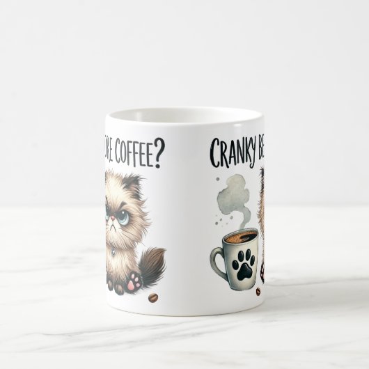 Cranky Before Coffee, Grumpy Cat Kaffeetasse (Mittel)