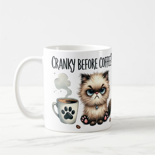Cranky Before Coffee, Grumpy Cat Kaffeetasse (Links)