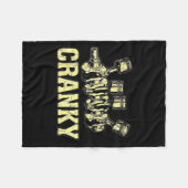Cranky Car Engine Crankshaft Fathers Day Dad Men H Fleecedecke (Vorderseite (Horizontal))