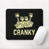 Cranky Car Engine Crankshaft Fathers Day Dad Men H Mousepad (Mit Mouse)