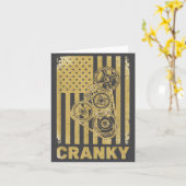 Cranky Car Engine Crankshaft Lover Mechanics Fathe Karte (Gelbe Blume)