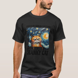 Cranky Cat in menschlicher Kostüme Funny Van Gogh T-Shirt