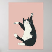 Cranky Cat Print | Funny and Quirky Cat Art Poster (Vorne)
