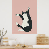 Cranky Cat Print | Funny and Quirky Cat Art Poster (Küche)
