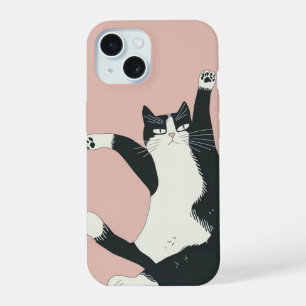 Cranky Cat Tanz Druck Lustige und Verrückte Katz iPhone 15 Hülle