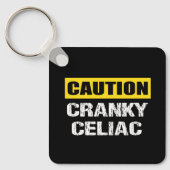 Cranky Celiac Funny Cauning Warning Sign Schlüsselanhänger (Vorderseite)