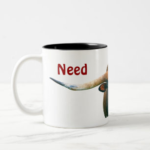 Cranky Cow - Zwei Tone Tasse - Kaffee brauchen